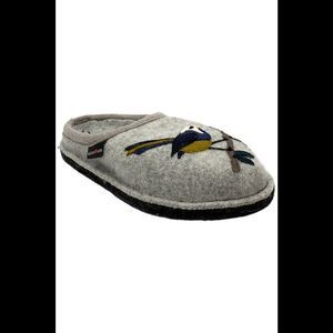 Haflinger Women's Flair Songbird Slippers Silver Gray - Medium